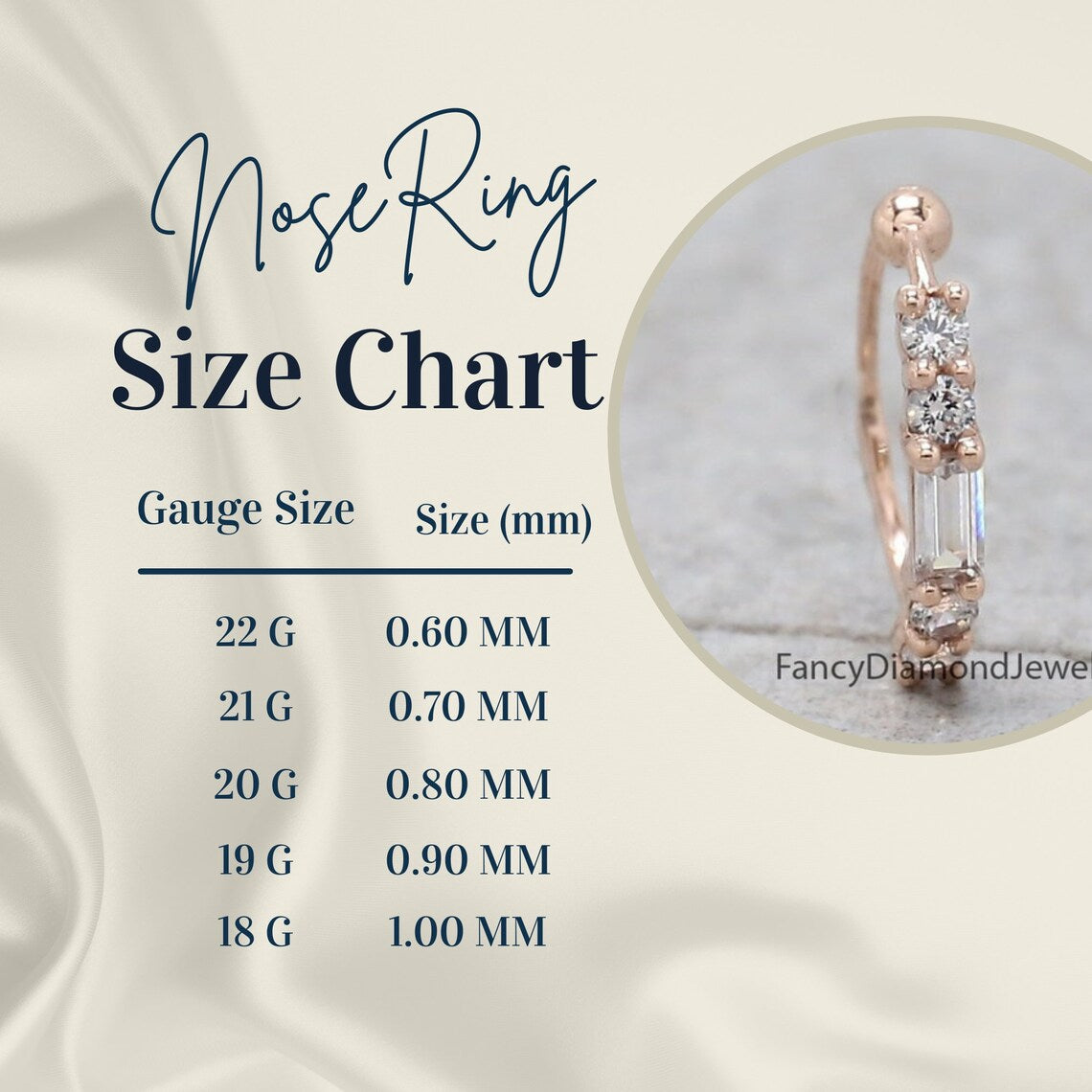 Nose Ring, Studs, Hoop Ring, Nose Ring Hoop, Nose Stud, Rose Gold Nose Ring, Gold Nose Ring, Diamond Nose Stud, Plain Nose Ring  KD973
