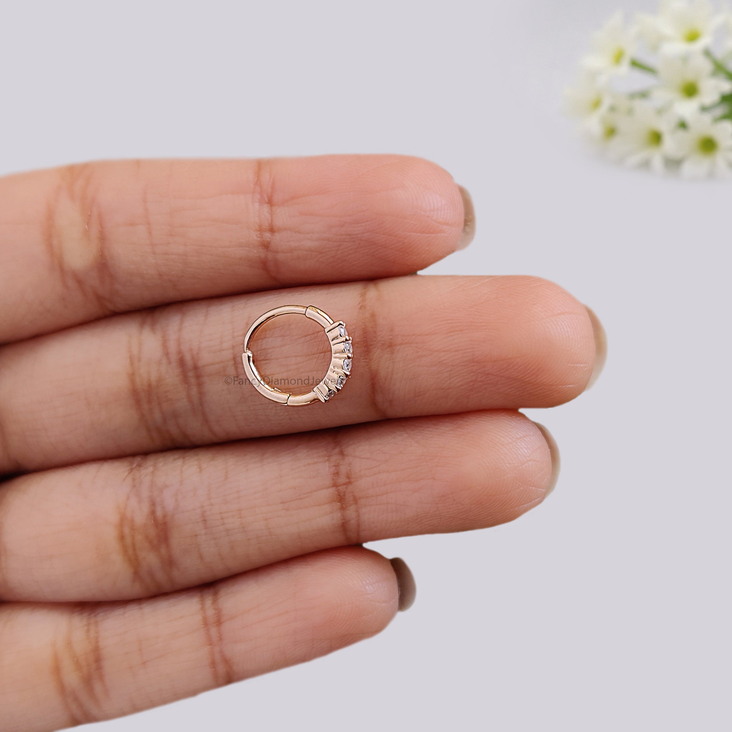 Nose Ring Nose Studs Natural Diamond Nose Ring Nose Ring Hoop Nose Stud Rose Gold Nose Ring Gold Nose Ring Diamond Nose Stud Hoop FD494