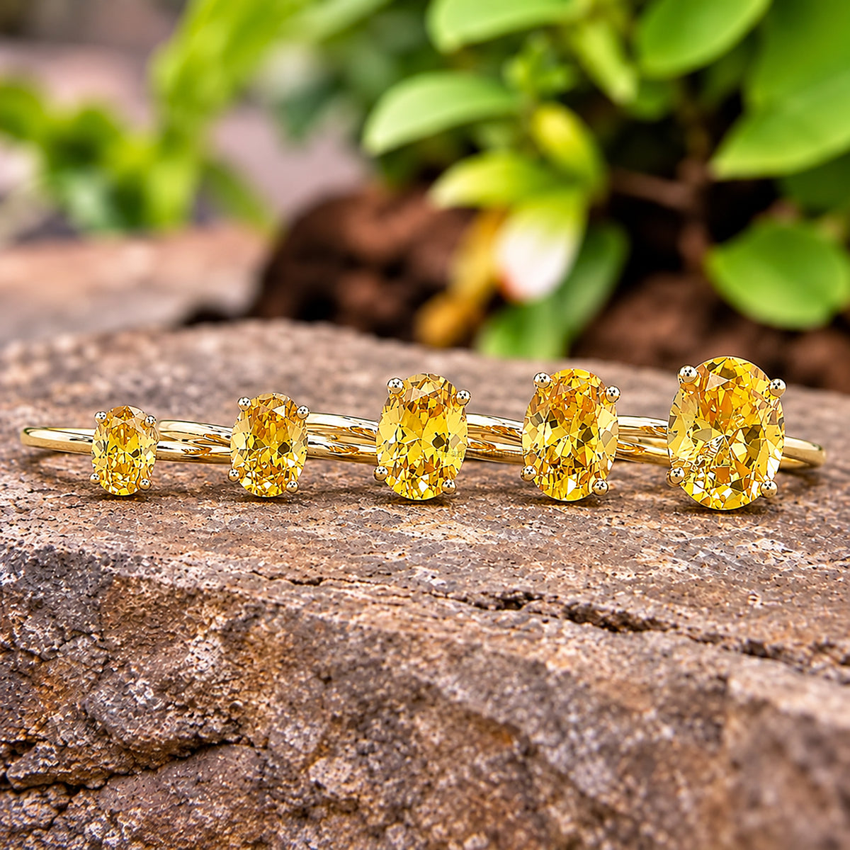Oval Yellow Sapphire stone engagement ring 12mm 10mm 9mm 8mm 7mm  ring silver simulant Ring Solitaire ring Diamond ring Gift for her FD340