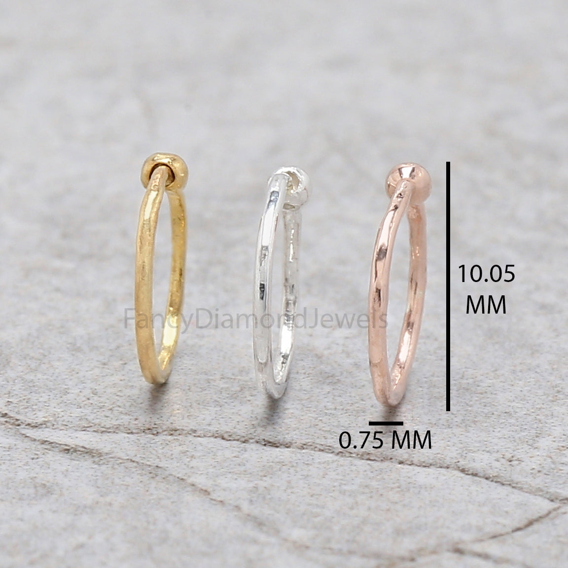 Plain gold nose ring deals