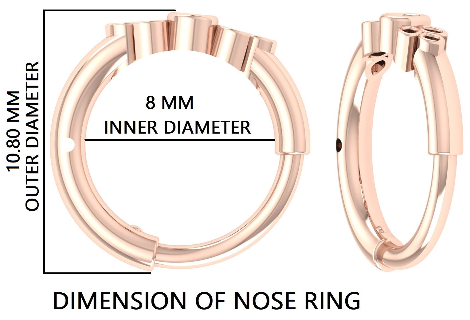 Unique Jewelry Silver Nose Ring Silver Leaf Nose Ring Nose Piercing Boho Nose Hoop Nature Jewelry Pierced Nose Rose Gold Nose Ring FD497