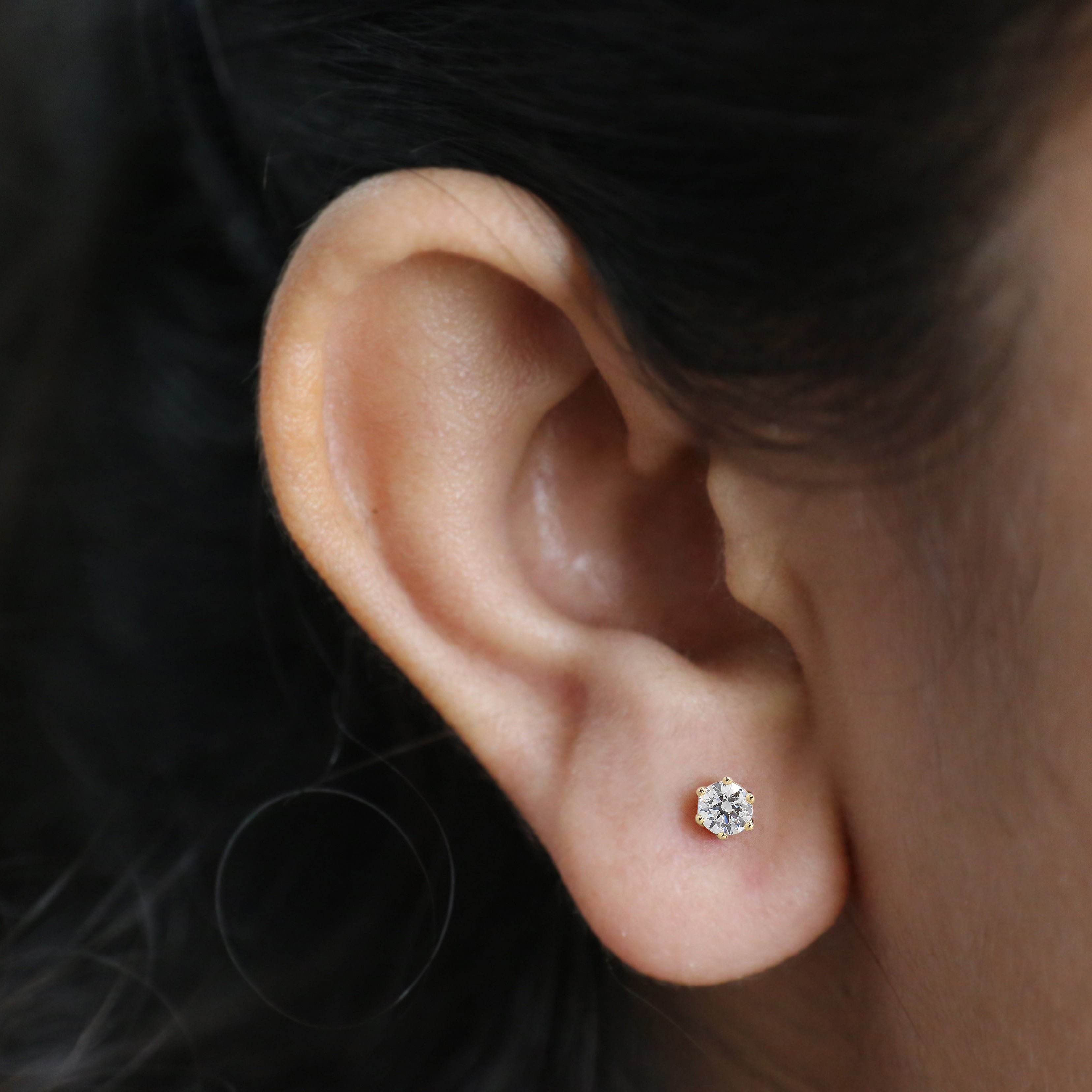 0.70 Ct Round White Diamond Earring Round Brilliant Shape Earring Prong Earring Engagement Earring Earlobe Earrings Gift For Her KD981