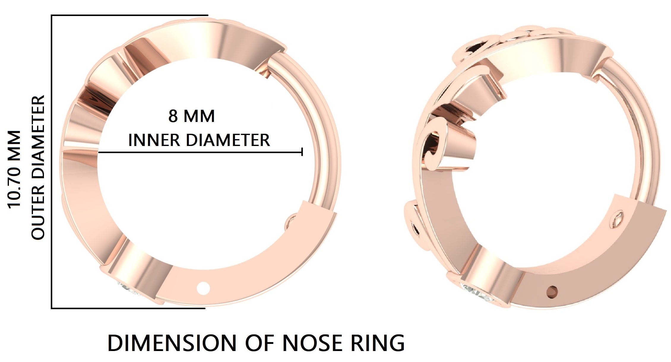 Dainty Nose Hoop Unique Jewelry Silver Nose Ring Silver Leaf Nose Ring Nose Piercing Boho Nose Hoop Nature Jewelry Pierced Nose FD488