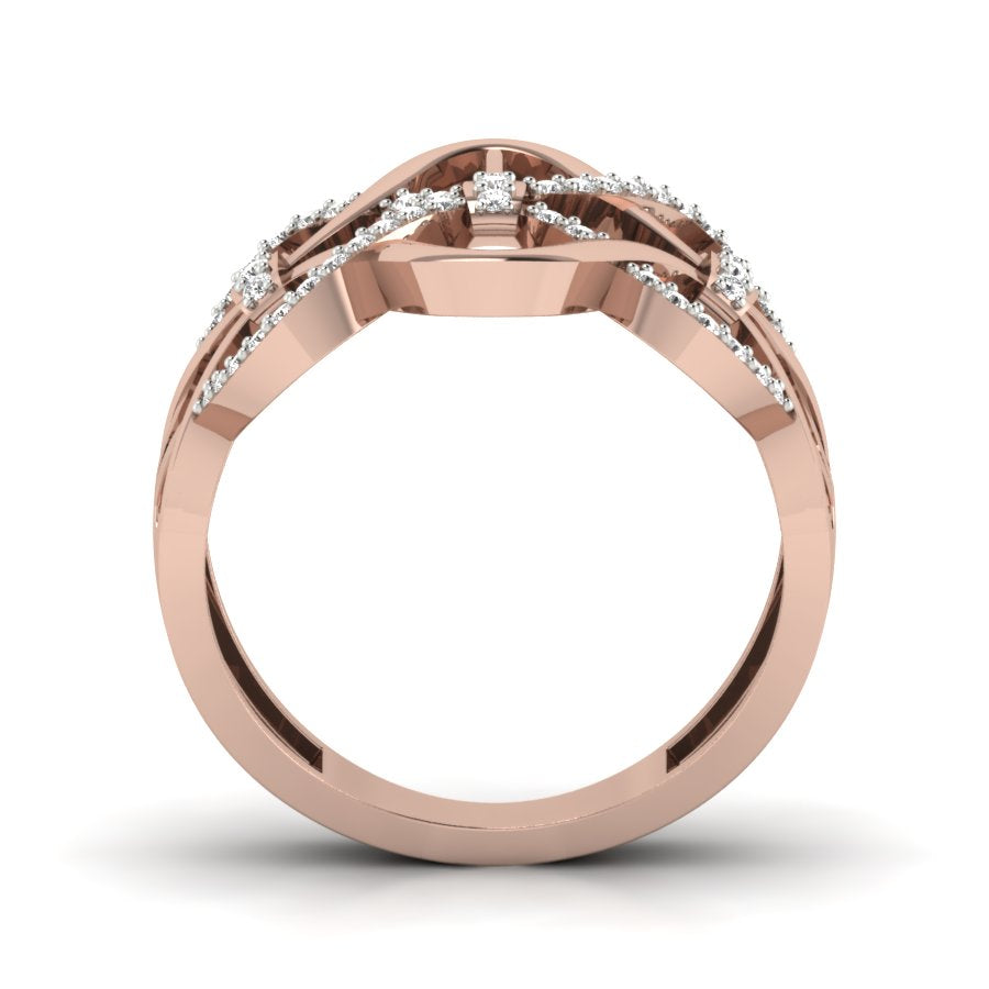0.23 TW Tiara Crown Design With Round Cut Lab Grown Diamond Ring Wedding Ring Beautiful Cocktail Engagement Ring PR018