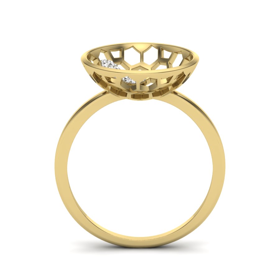 0.07 TW Unique Ring Prong Set Ring Round Cut Lab Grown Diamond Ring Wedding ring Bridal Ring Engagement ring PR239