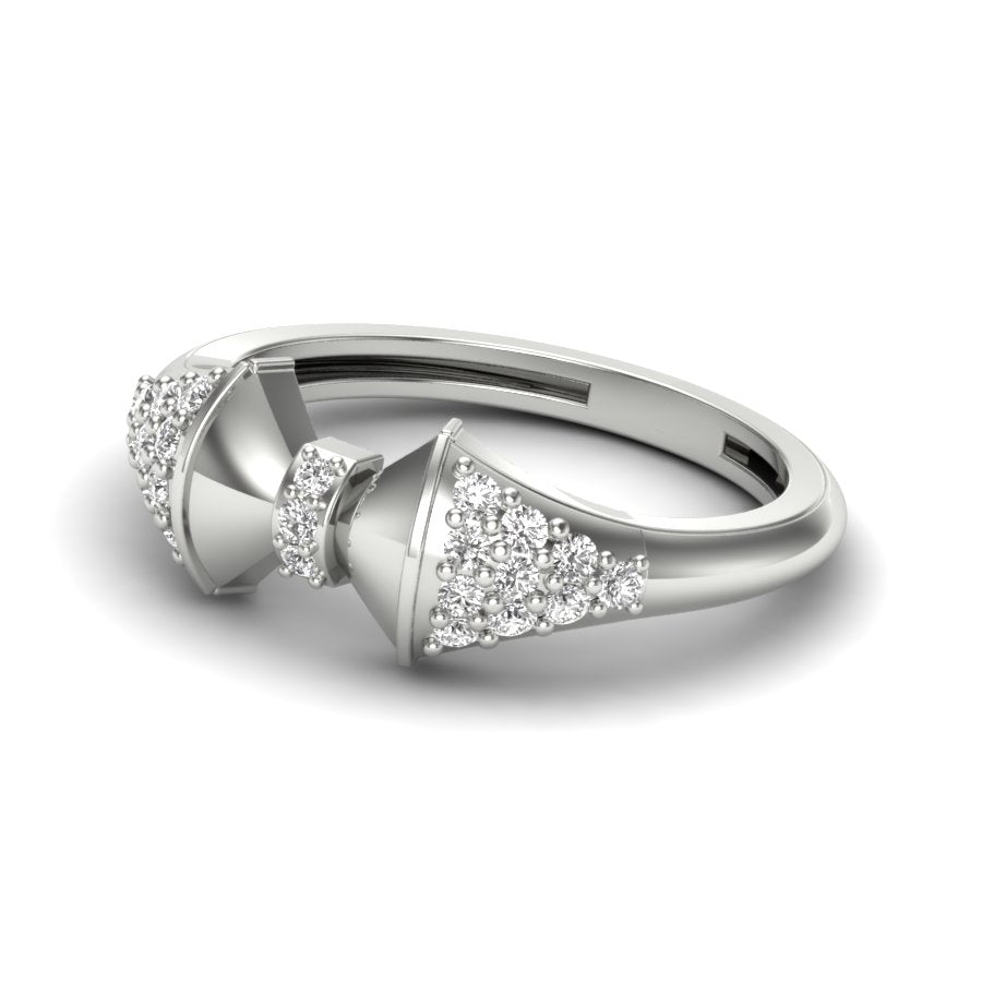 0.26 TW Unique Design Ring Round Cut Lab Grown Diamond Ring Cocktail Style Engagement Ring Wedding Ring PR270