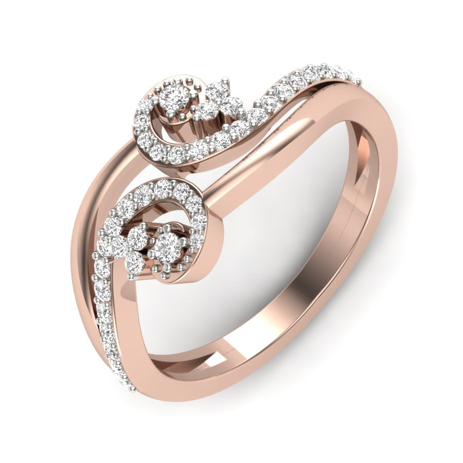 0.29 TW bypass design Prong Set ring Round Cut Lab Grown Diamond Ring Women Engagement Ring Wedding Ring PR277