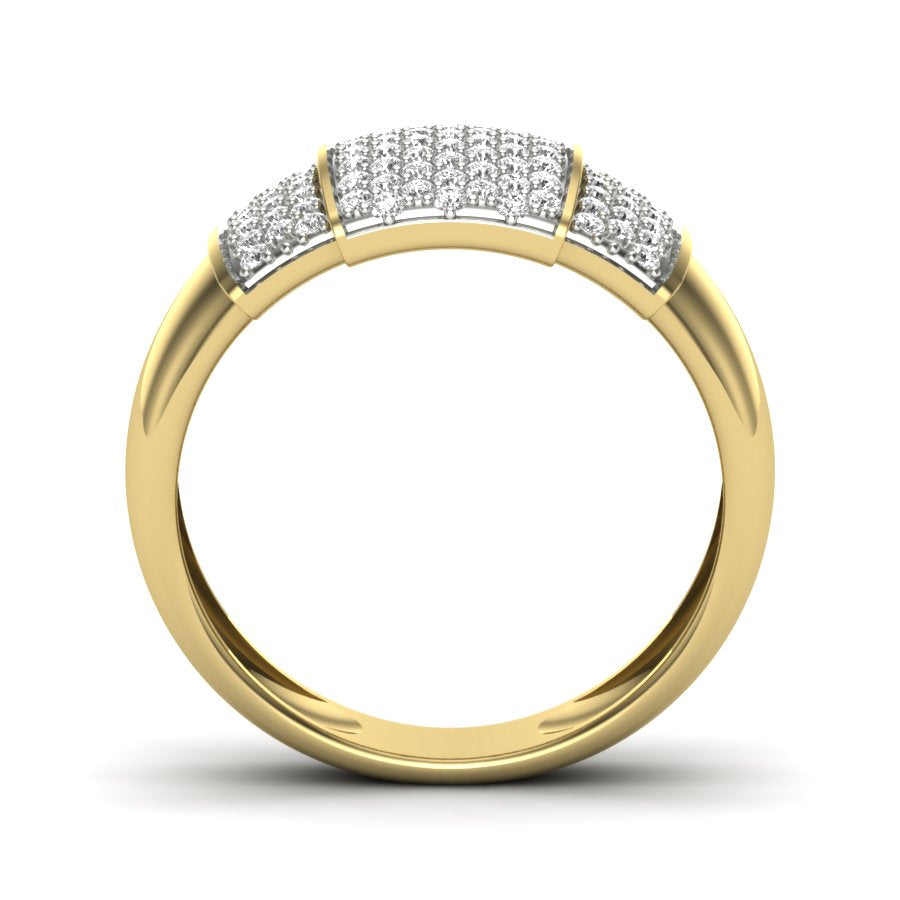 Unique Design Band 0.56 TW Round Cut Lab Grown Diamond Band Pave And Prong Setting Engagement Band Bridal Wedding Band PR289