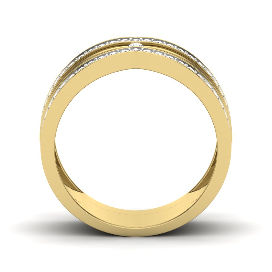 Unique Design Band 0.45 TW Round Cut Lab Grown Diamond Pressure Set With Prong Engagement Band Bridal Wedding Band PR309
