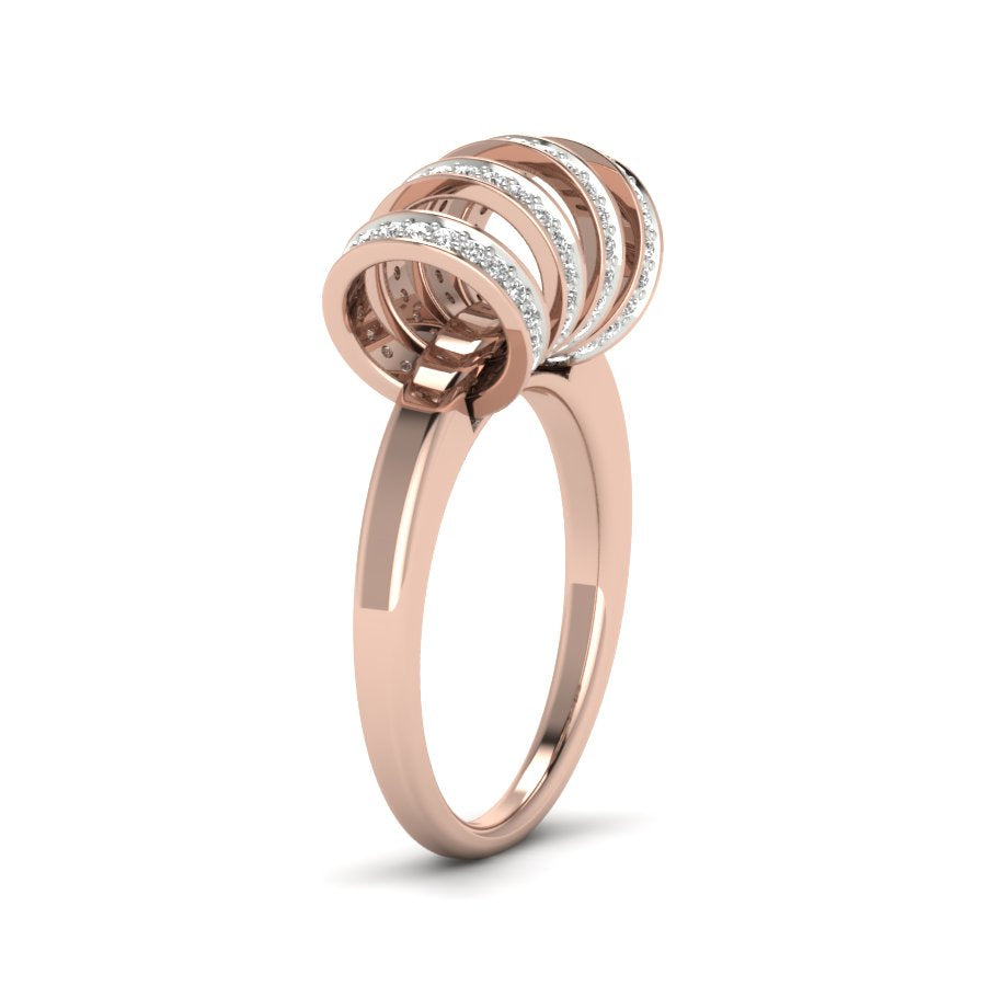 Unique Design Ring 0.38 TW Prong And Pave Set Ring Round Cut Lab Grown Diamond Ring Wedding ring Bridal Ring Party Wear Engagement ring PR344
