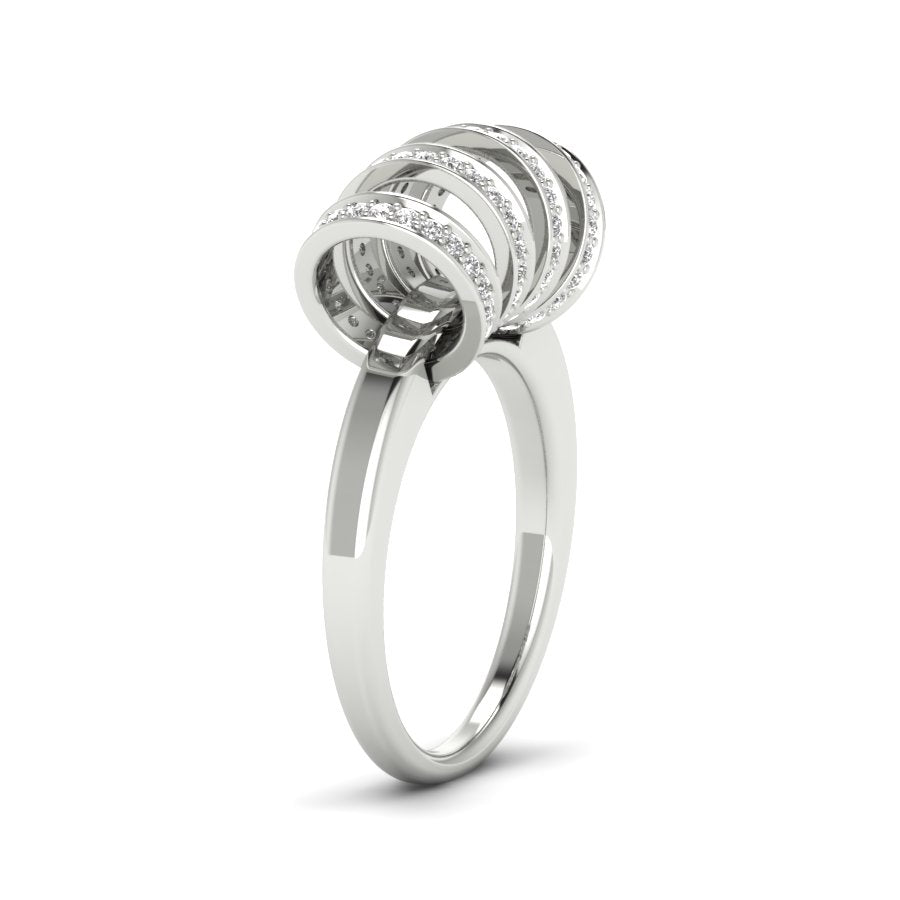Unique Design Ring 0.38 TW Prong And Pave Set Ring Round Cut Lab Grown Diamond Ring Wedding ring Bridal Ring Party Wear Engagement ring PR344