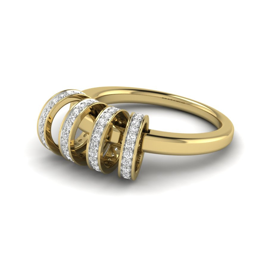 Unique Design Ring 0.38 TW Prong And Pave Set Ring Round Cut Lab Grown Diamond Ring Wedding ring Bridal Ring Party Wear Engagement ring PR344