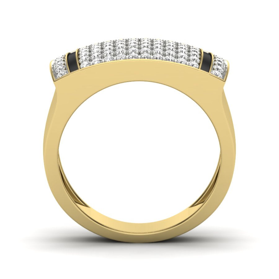 0.47 TW Men's Band Round Cut Lab Grown Diamond Prong Set With Engagement Band Bridal Wedding Band PR398