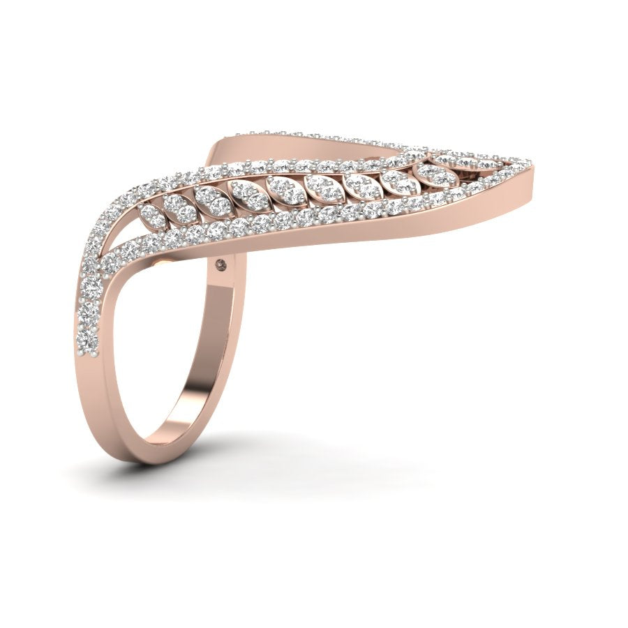 Unique Design Ring 1.14 TW Round Cut Lab Grown Diamond Ring Engagement Ring Prong Set Wedding Ring PR410