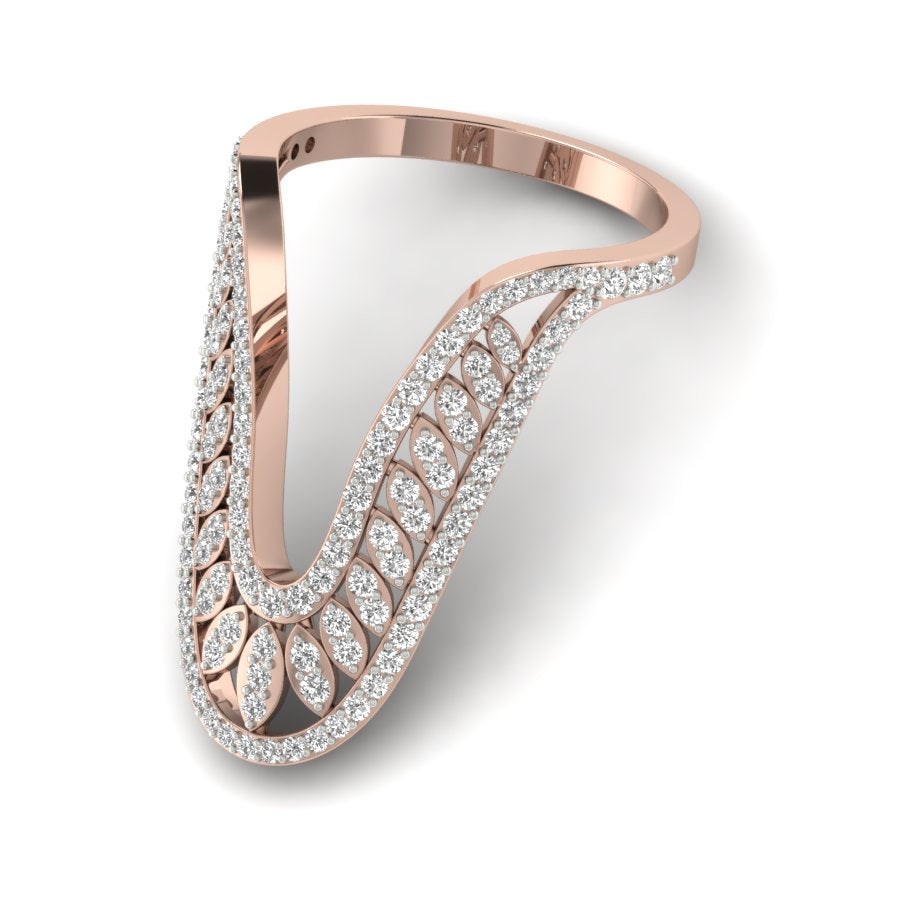Unique Design Ring 1.14 TW Round Cut Lab Grown Diamond Ring Engagement Ring Prong Set Wedding Ring PR410