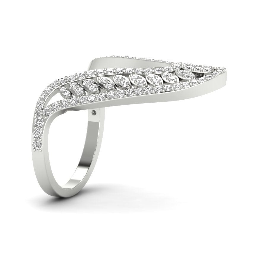Unique Design Ring 1.14 TW Round Cut Lab Grown Diamond Ring Engagement Ring Prong Set Wedding Ring PR410