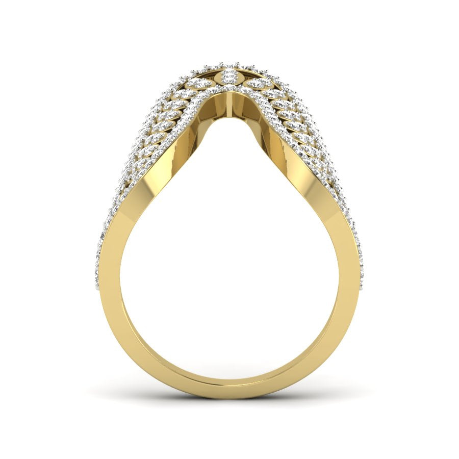 Unique Design Ring 1.14 TW Round Cut Lab Grown Diamond Ring Engagement Ring Prong Set Wedding Ring PR410