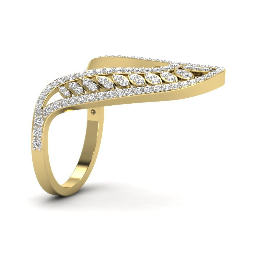 Unique Design Ring 1.14 TW Round Cut Lab Grown Diamond Ring Engagement Ring Prong Set Wedding Ring PR410