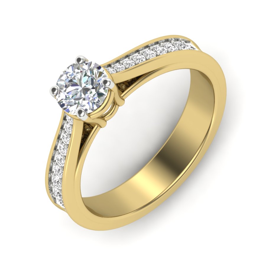 Unique Ring 0.83 TW Solitaire Round Cut Lab Grown Diamond Ring Ladies Cluster Prong Set Unique Engagement Ring Wedding Ring PR417