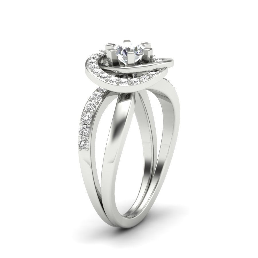 Unique Design Ring 0.81 TW Square Prong Set Ring Round Cut Lab Grown Diamond Ring Wedding ring Bridal Ring Engagement ring PR424