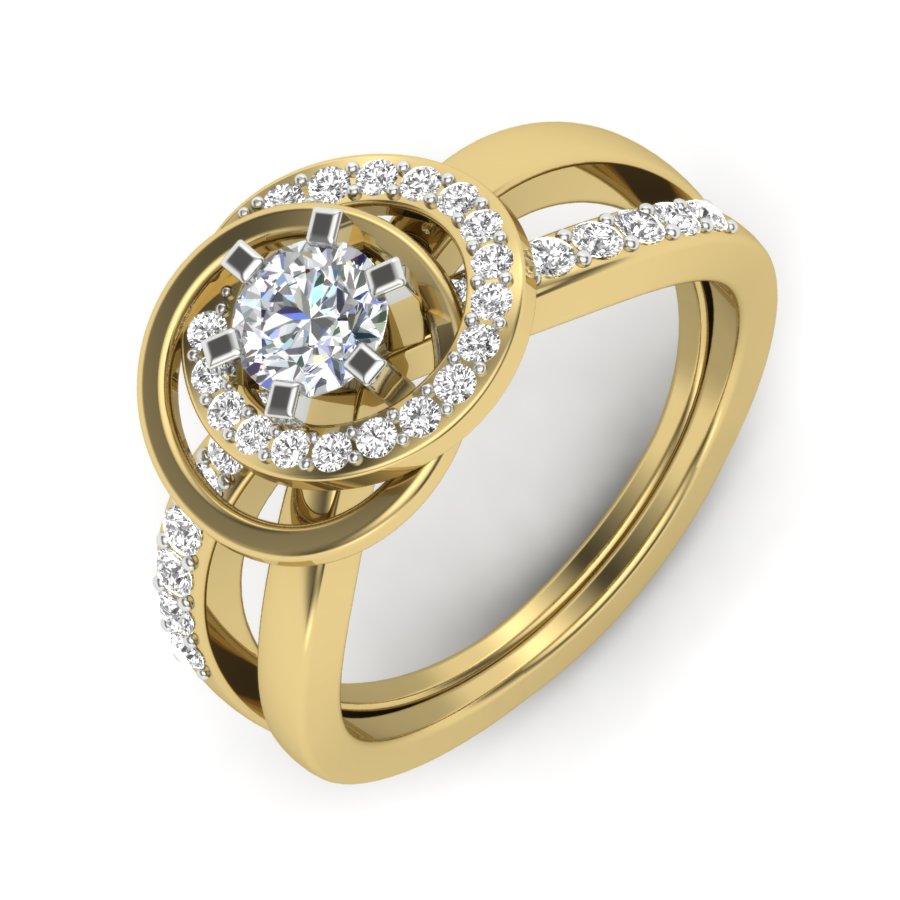 Unique Design Ring 0.81 TW Square Prong Set Ring Round Cut Lab Grown Diamond Ring Wedding ring Bridal Ring Engagement ring PR424