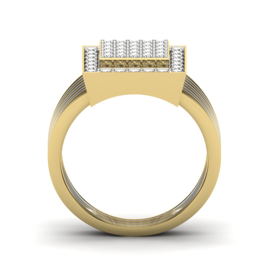 0.83 TW Two Tone Design Round Cut Lab Grown Diamond Ring Engagement Ring Prong Setting Design Ring Wedding Ring PR430