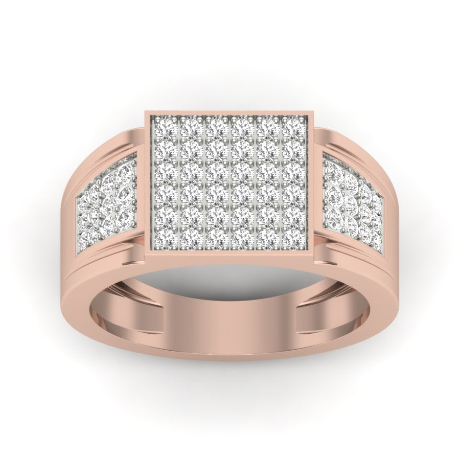 Unique Design Ring 0.84 TW Round Cut Lab Grown Diamond Ring Engagement Ring Prong Setting Design Ring Wedding Ring PR432