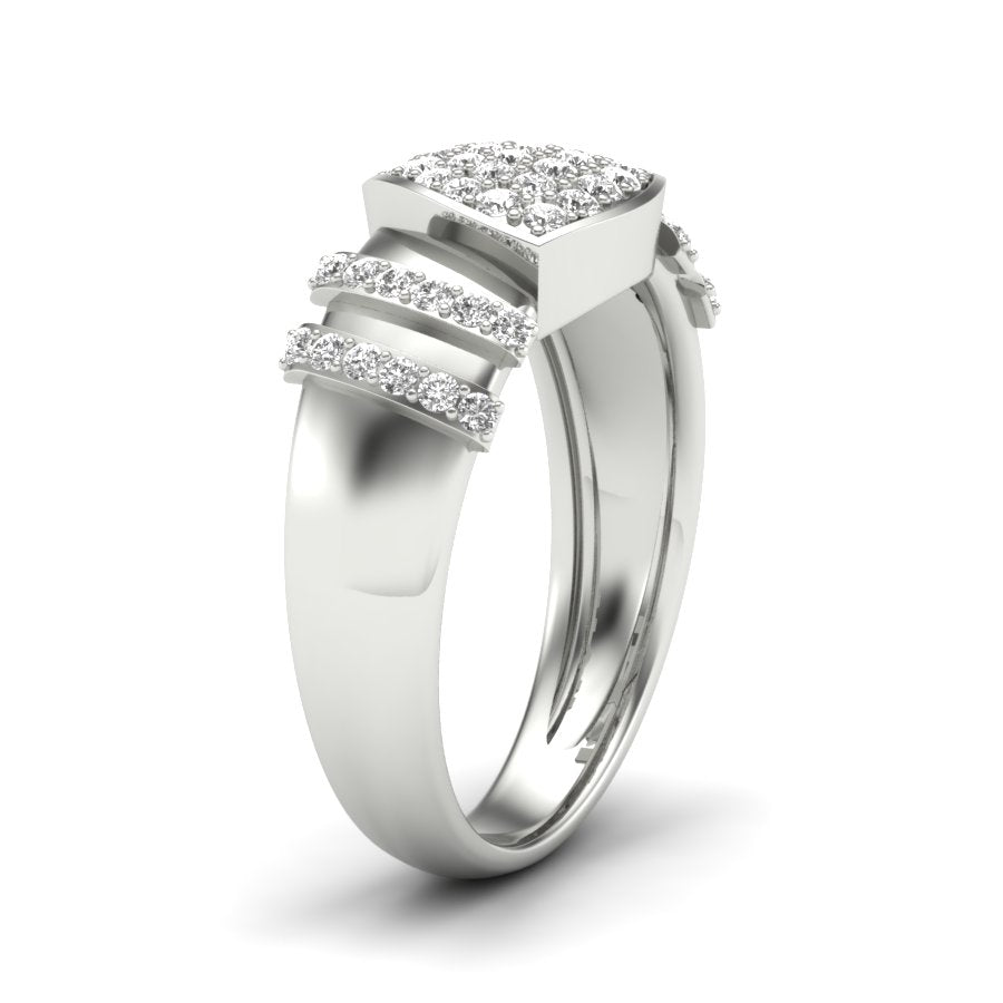 Unique Design Ring 0.51 TW Triangle Shape Ring Round Cut Lab Grown Diamond Ring Engagement Ring Prong Setting Design Ring Wedding Ring PR433