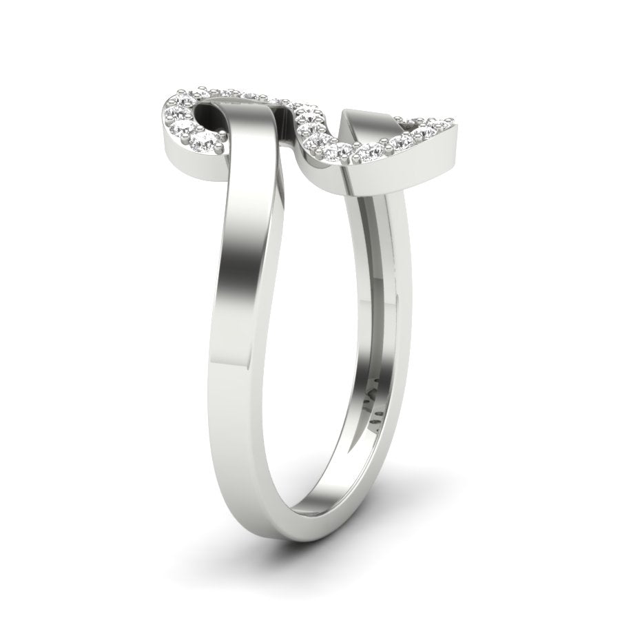 Unique Ring 0.23 TW Bypass Design With Round Cut Lab Grown Diamond Ring Prong Set Wedding ring Engagement ring PR435