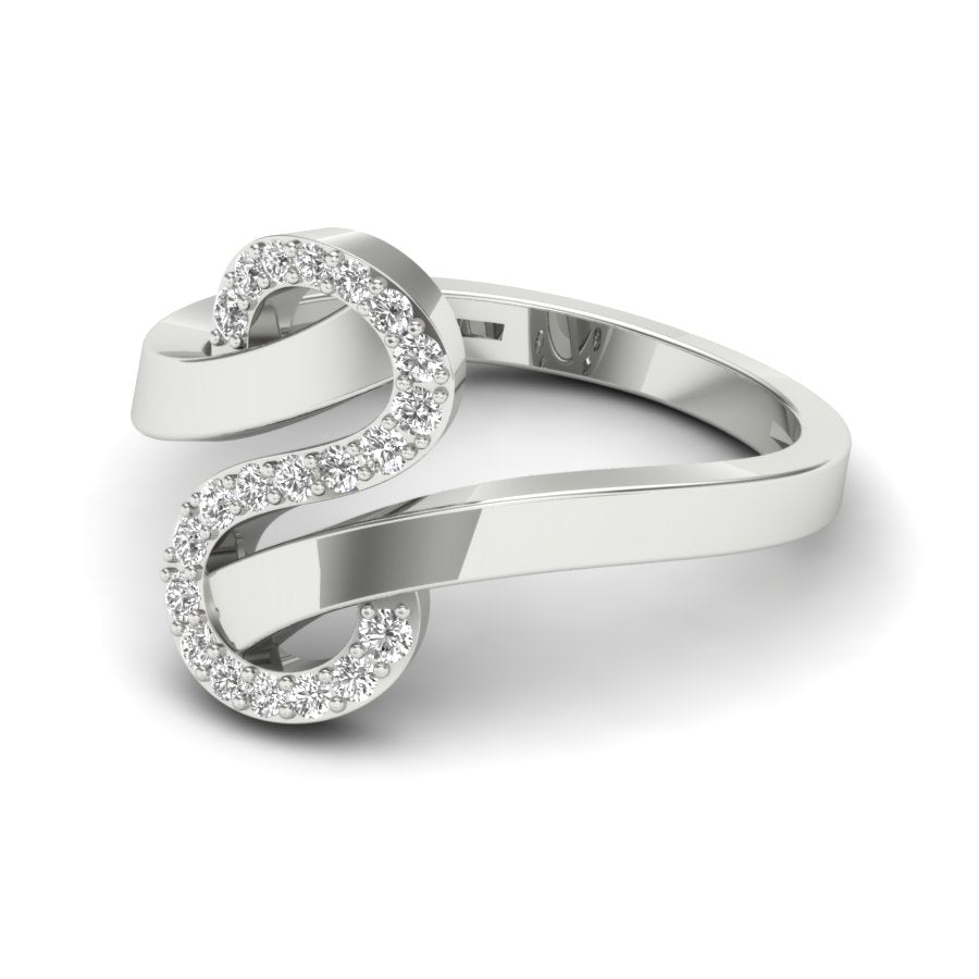 Unique Ring 0.23 TW Bypass Design With Round Cut Lab Grown Diamond Ring Prong Set Wedding ring Engagement ring PR435