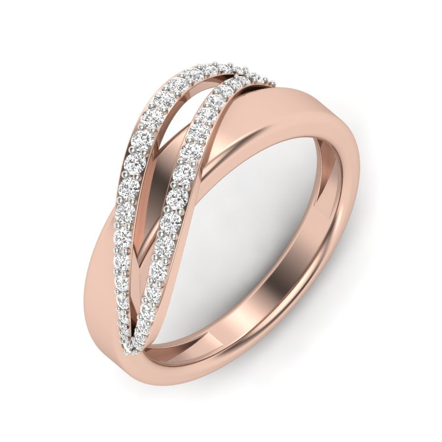 Unique Design Ring Prong Set Ring 0.30 TW Round Cut Lab Grown Diamond Ring Wedding ring Bridal Ring Engagement ring PR438