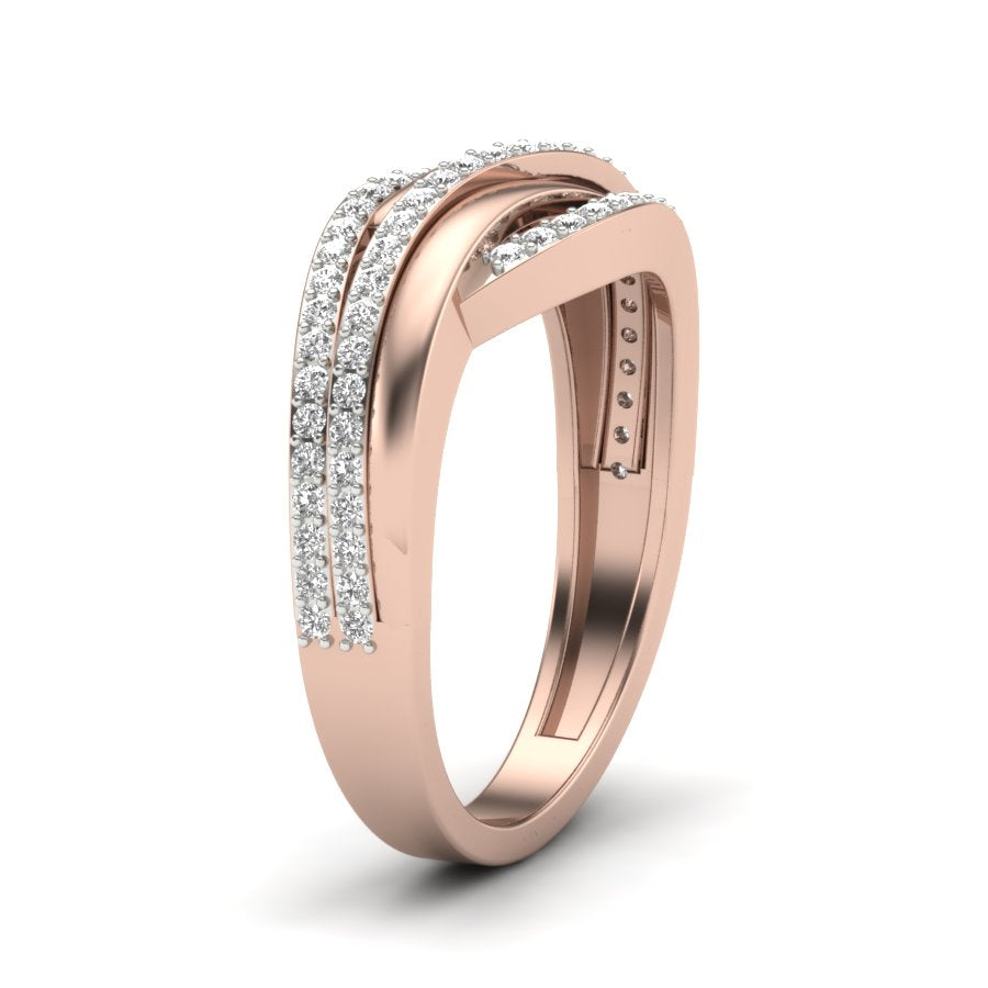Unique Design Ring 0.33 TW Prong Set Ring With Round Cut Lab Grown Diamond Ring Wedding ring Bridal Ring Engagement ring PR442