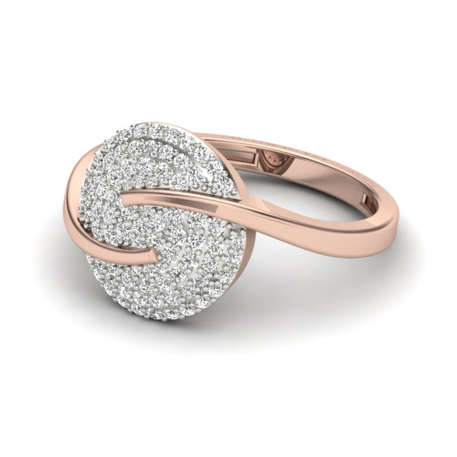 0.48 TW Beautiful Cocktail Style Round Cut Lab Grown Diamond Ring Engagement Ring Wedding Ring Prong Setting Ring PR456