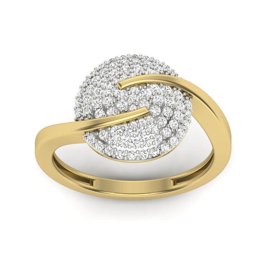 0.48 TW Beautiful Cocktail Style Round Cut Lab Grown Diamond Ring Engagement Ring Wedding Ring Prong Setting Ring PR456
