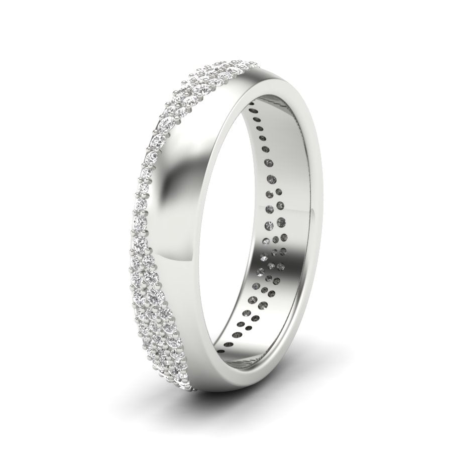 Unique Design Band 0.46 TW Prong Setting Band Round Cut Lab Grown Diamond Band Engagement Band Bridal Wedding Band PR466