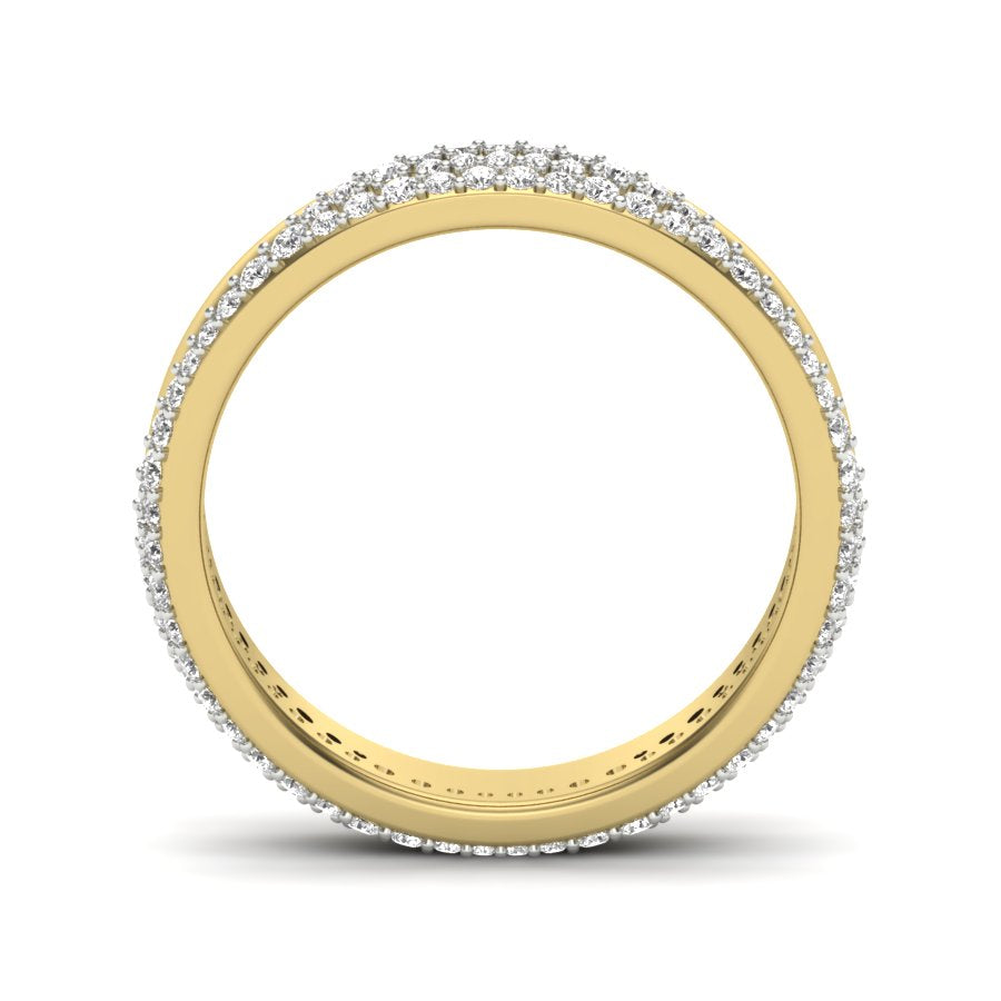 Unique Design Band 0.46 TW Prong Setting Band Round Cut Lab Grown Diamond Band Engagement Band Bridal Wedding Band PR466
