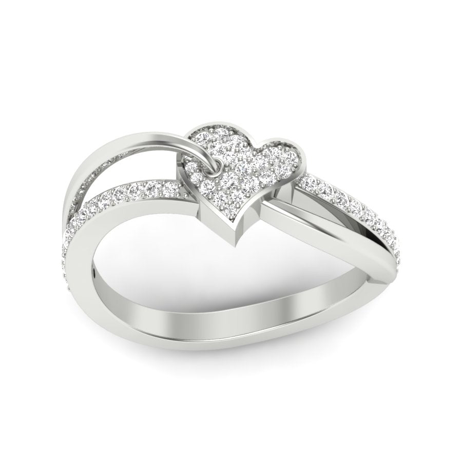 0.26 TW Heart Shape Ring Prong Set Round Cut Lab Grown Diamond Engagement Ring valentine Ring Wedding Ring Bridal Ring PR479