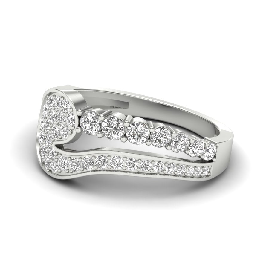 0.57 TW Unique Ring Prong Set Ring Round Cut Lab Grown Diamond Ring Wedding ring Bridal Ring Engagement ring PR503