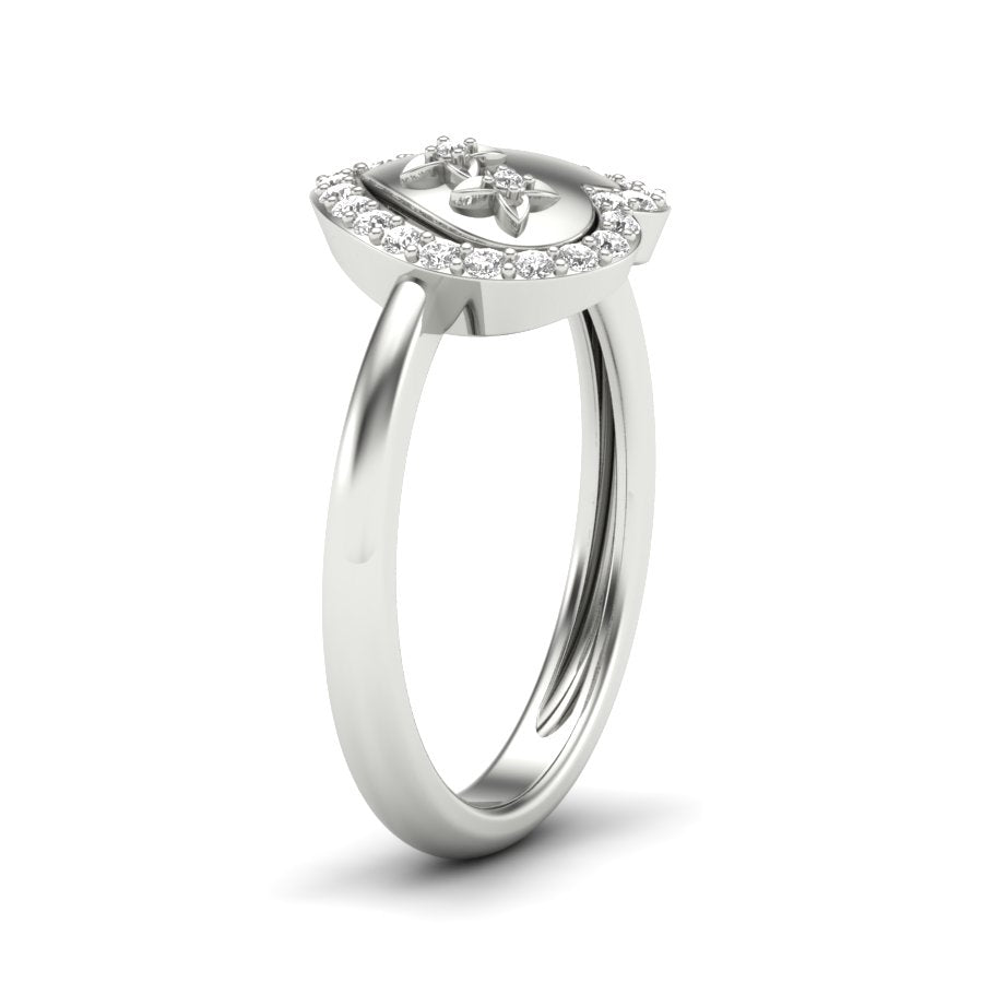 0.18 TW Gorgeous Hearts Design With Round Cut Lab Grown Diamond Ring Engagement Ring Bridal Wedding Ring Valentine Gift Ring PR536