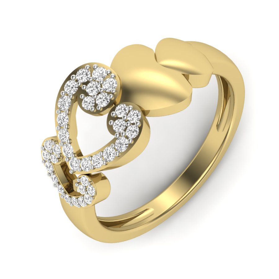 0.20 TW Cute Heart Shape Ring Prong Set Round Cut Lab Grown Diamond Engagement Ring valentine Ring Wedding Ring Bridal Ring PR544