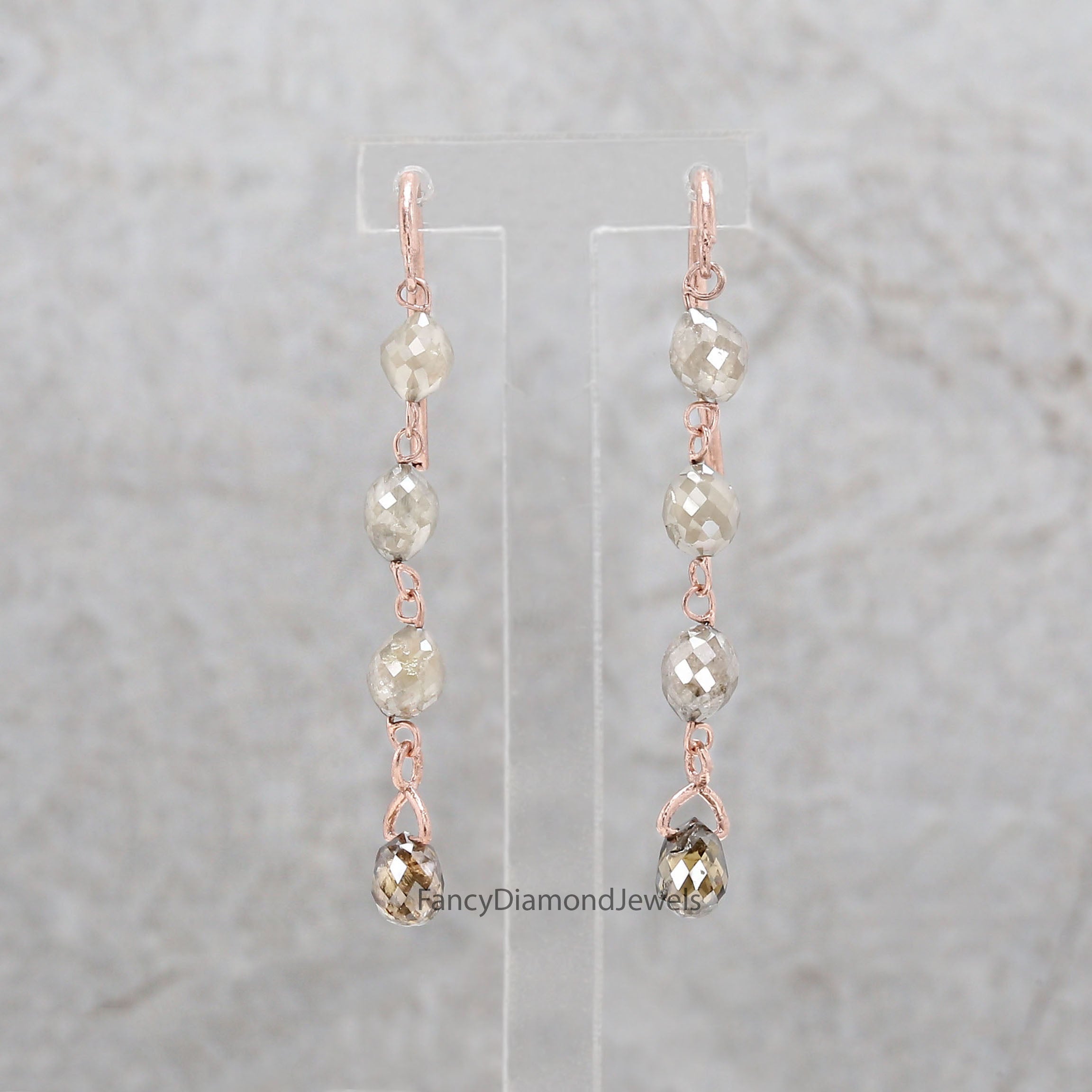 Bead Drop Earrings | Diamond Dangles Earring | Diamond Drop Earrings | Western Boho Beaded Earrings | Brown Drop Earrings | KDN869-KDN1786