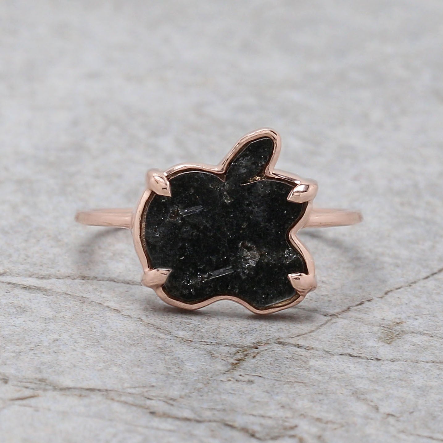 Apple Black Color Diamond Ring Engagement Wedding Gift Ring 14K Solid Rose White Yellow Gold Ring 1.05 CT KDN1188