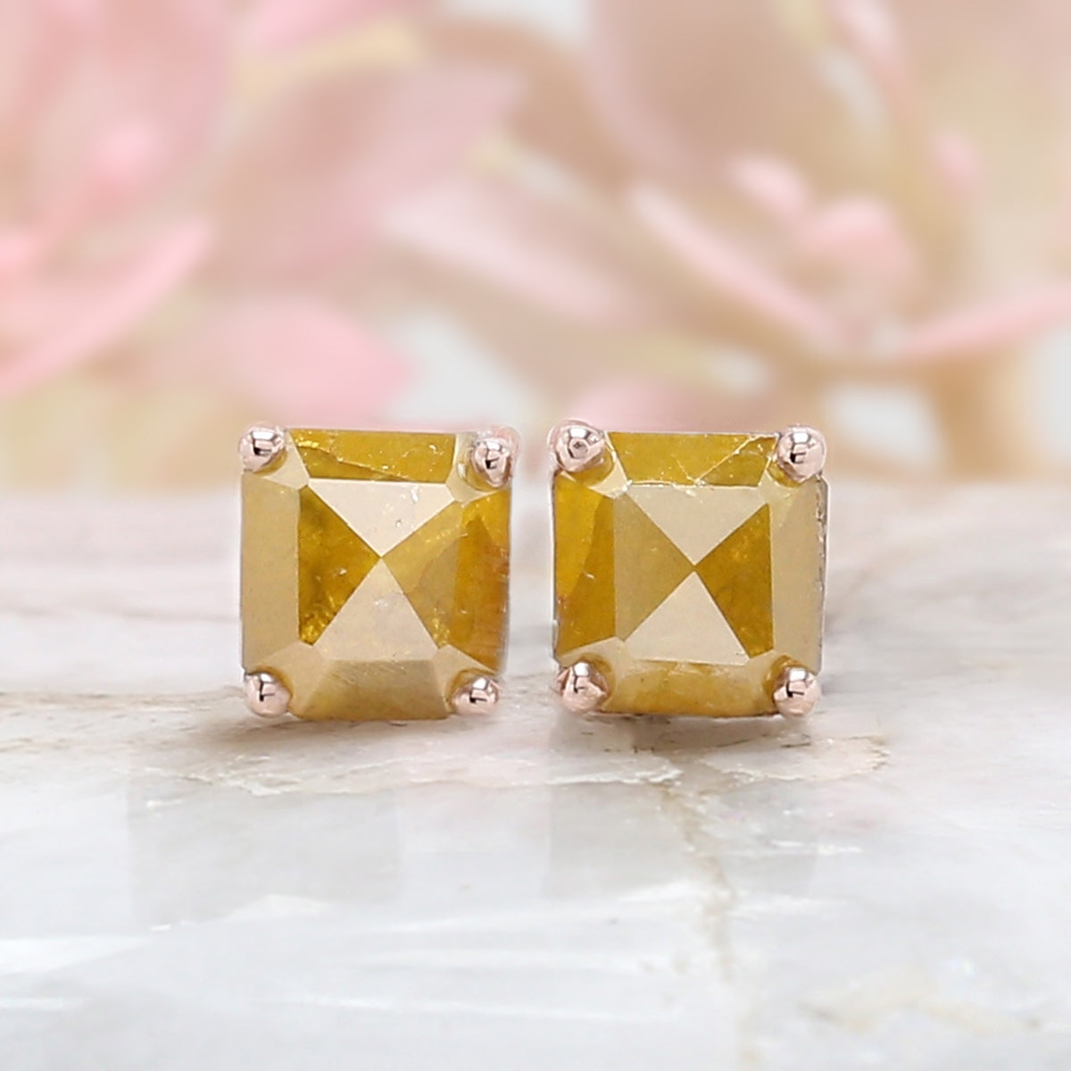Radiant Yellow Color Diamond Earring Engagement Wedding Gift Earring 14K Solid Rose White Yellow Gold Earring 1.10 CT KDK1275
