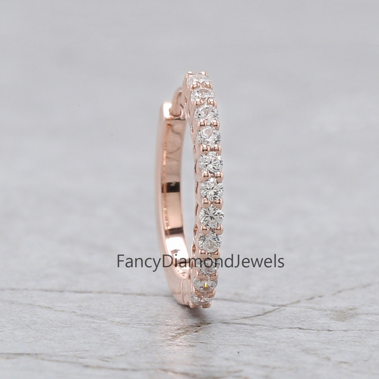 Natural Round White Diamond Nose Rings Engagement Wedding Gift Nose Ring 14K Solid Rose White Yellow Gold Nose Ring 0.13 CT KD977