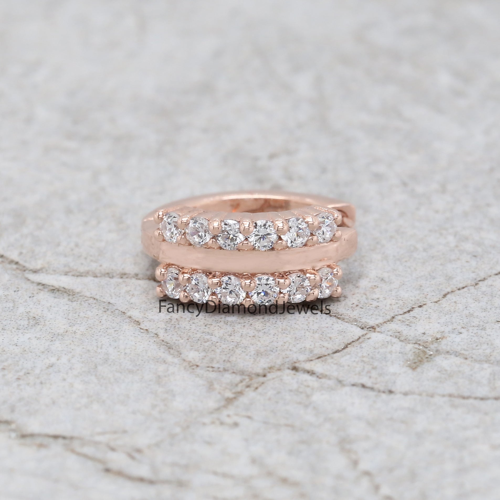 Natural White Round Diamond Nose Rings Engagement Wedding Gift Nose Ring 14K Solid Rose White Yellow Gold Nose Ring 0.30 CT KD968