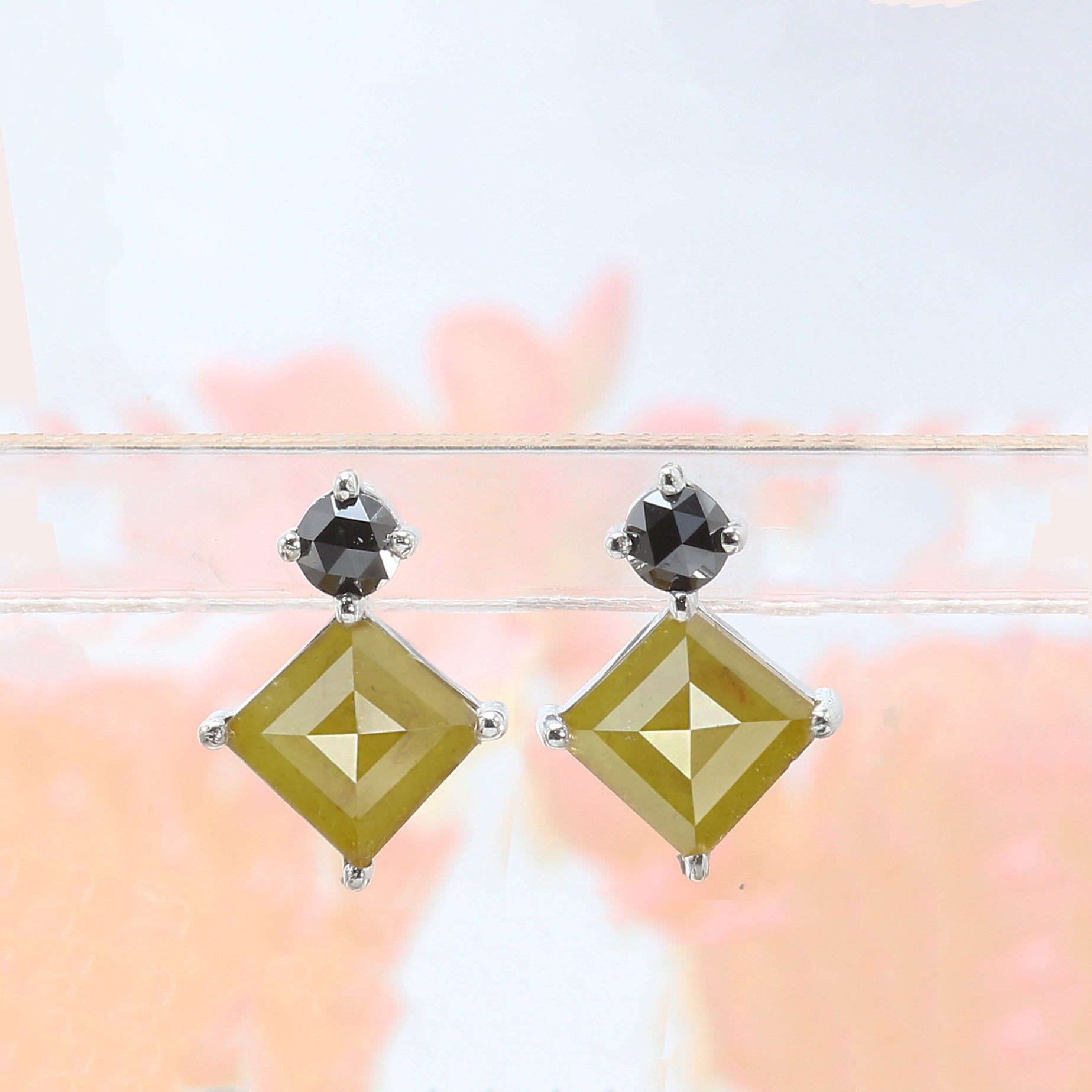 Yellow Kite Diamond Earring 14K Solid Rose White Yellow Gold Engagement Wedding Gift Earring 1.56 CT KDL8102
