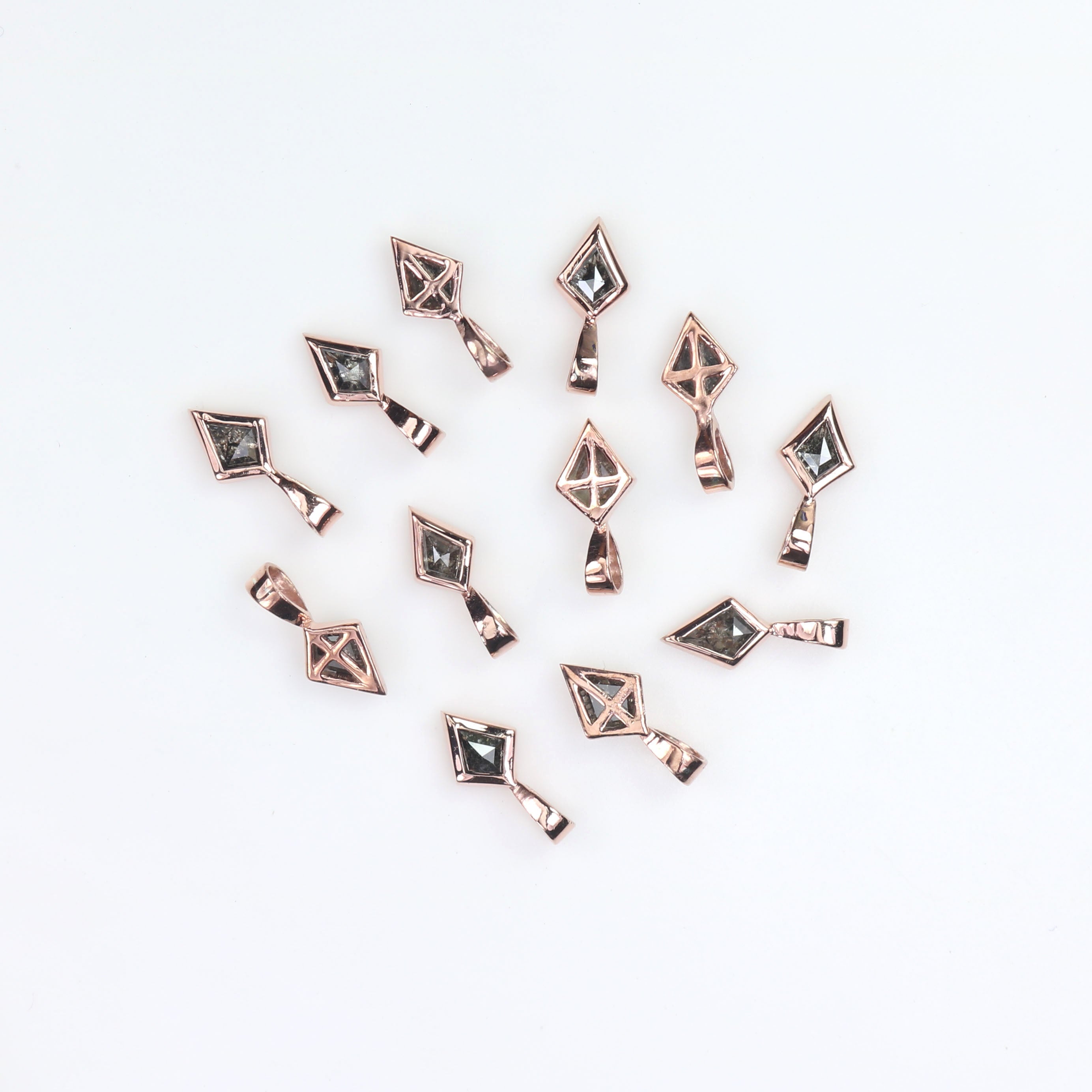 Kite Salt And Pepper Diamond Pendant, Unique Diamond Pendant, Salt And Pepper Diamond Pendant, No Chain Including Only Pendant KD1088