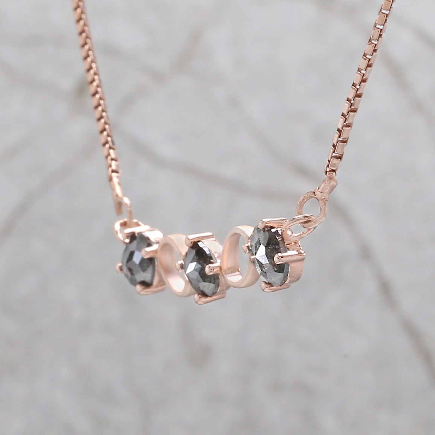 Oval Salt And Pepper Diamond Pendant Engagement Wedding Gift Pendant 14K Solid Rose White Yellow Gold Pendant 0.89 CT KDL2541