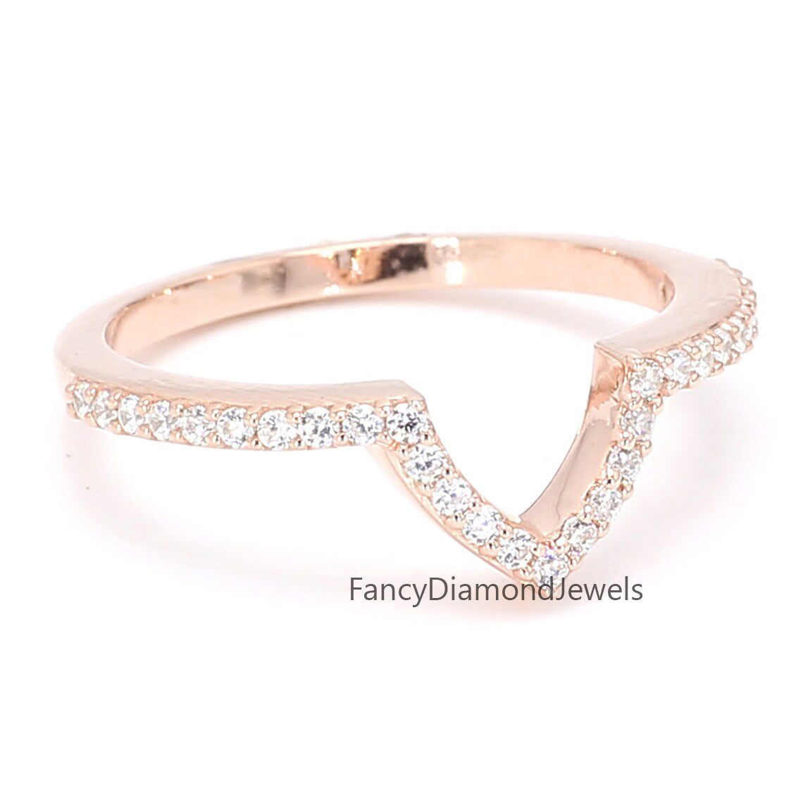14K Rose Gold Band Salt And Pepper Round Diamond Ring Engagement Wedding Gift Ring KD829