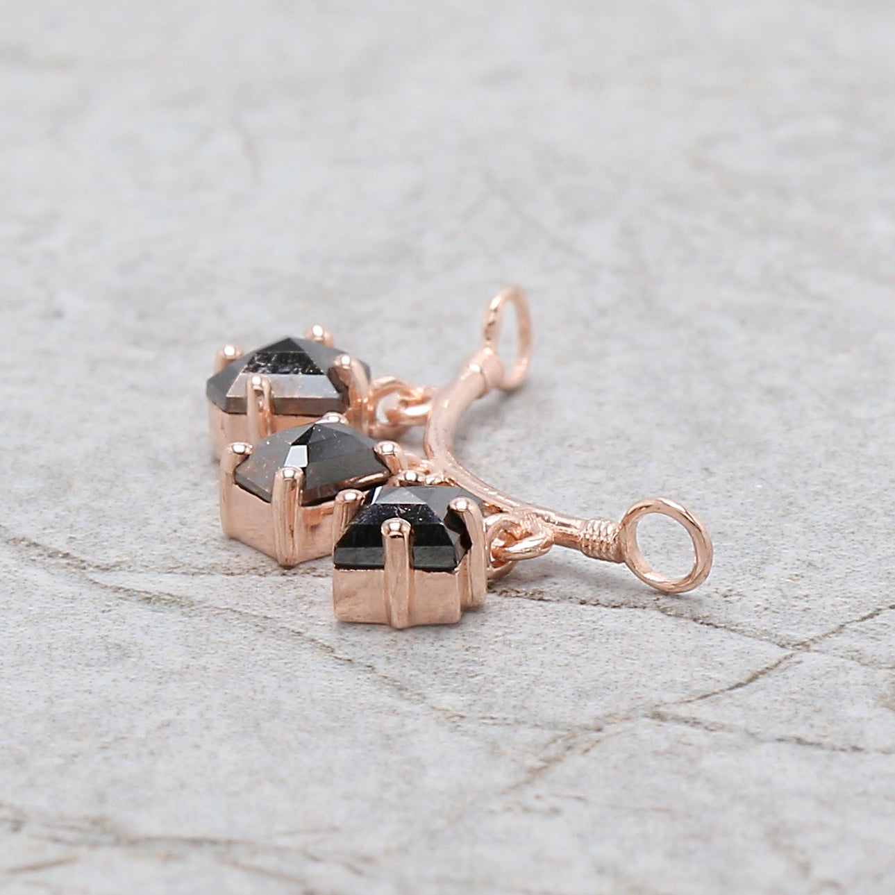 Mix Shape Black Color Diamond Pendant Engagement Wedding Gift Pendant 14K Solid Rose White Yellow Gold Pendant 1.01 CT KDN621